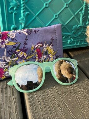 Perverse “Bubbly” Mirrored Light Blue Sunglasses